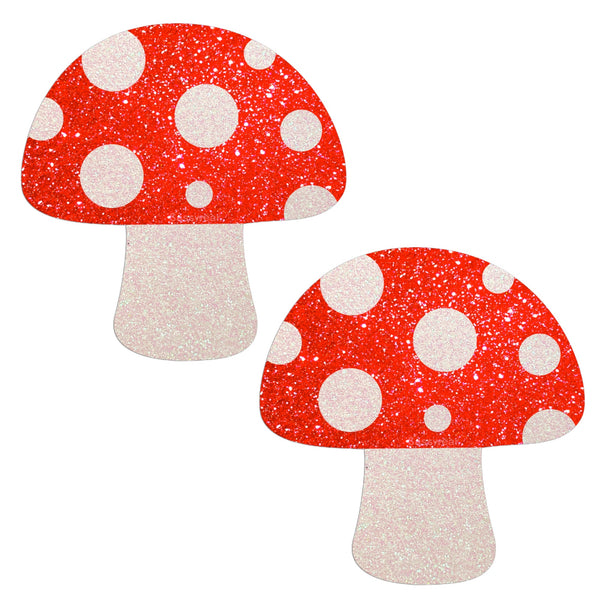 Red Sparkly Mushroom Pasties