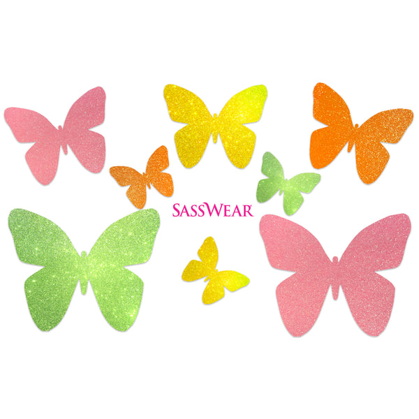 Butterfly Neon Blacklight Body Stickers-Mini - Sasswear