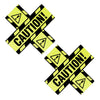 caution tape reflective x yellow pasties