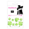 Clover neon glow green body stickers - sasswear
