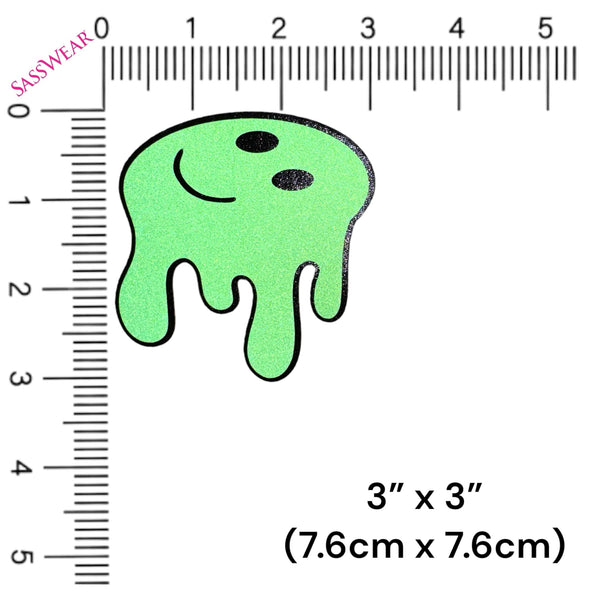 Trippy Drippy Green Reflective Drip Face