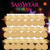 metallic gold pineapple body stickers