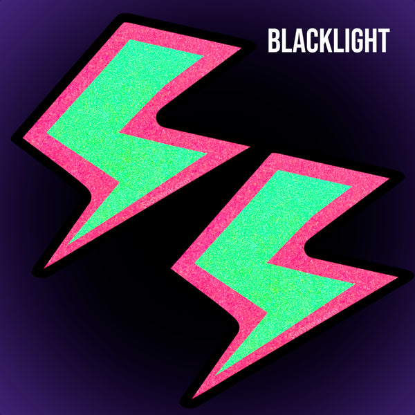 Neon Green Reflective Light Bolts