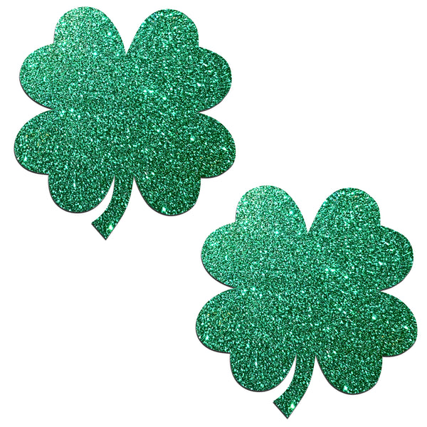 Sasswear green glitter clover pasties