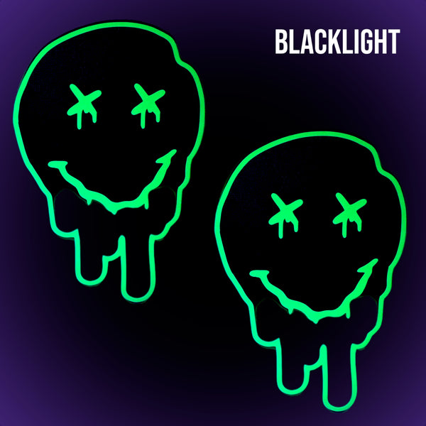 Trippy Drippy Green Reflective Smiley Face