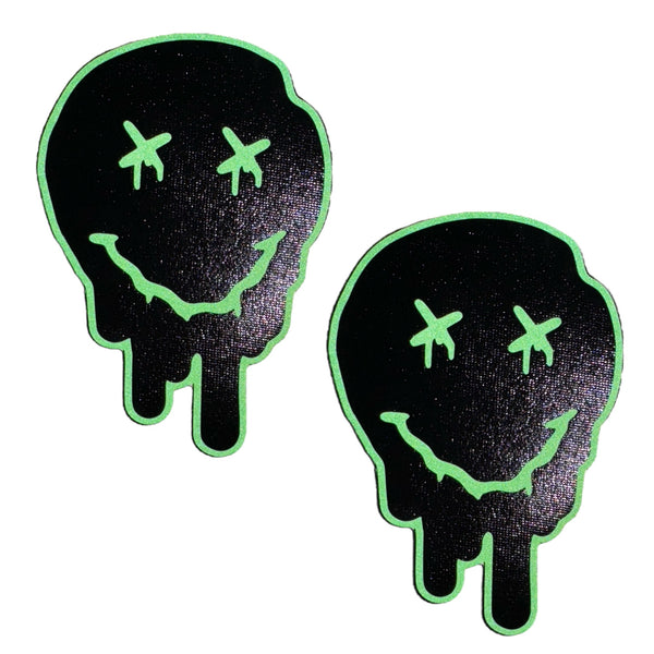 Trippy Drippy Green Reflective Smiley Face