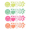 Happy Retro Blacklight Body Stickers-40 Pk