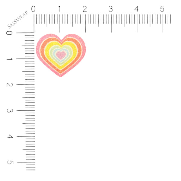 Pastel Rainbow Pride Heart Glitz Nips Nipple Covers