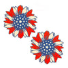 Red, White & Blue Glitter Flower Glitz Nips Pasties