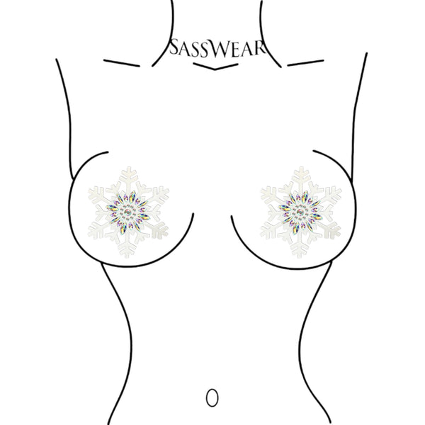 Glitz Nips Let it Snow Jeweled Snowflake Pasties
