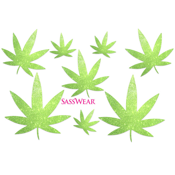 420 Glow Green Body Stickers - Sasswear