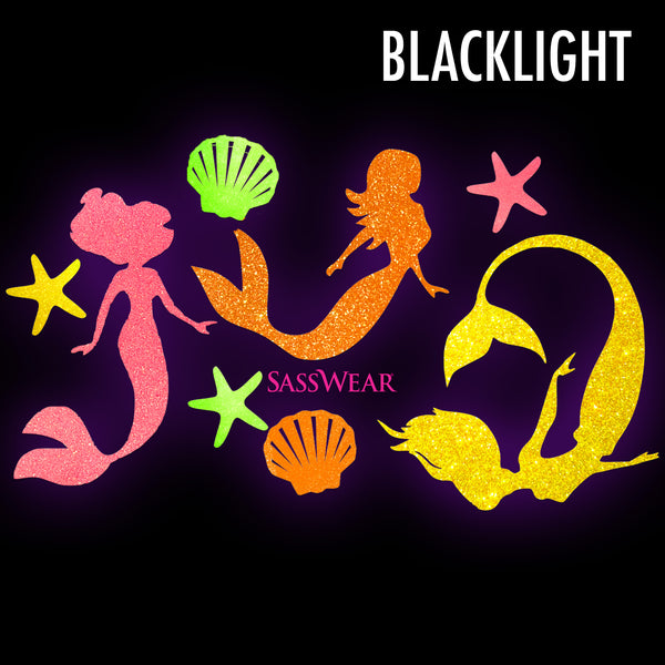 Mermaid Glow-in-the-Dark Body Stickers-Mini - Sasswear