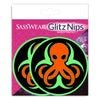 SassWear Glitz Nips packaging with an octopus design on a pink background