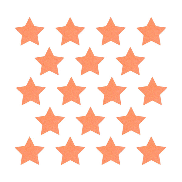 orange neon star pasties teasers