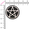 Black pentagram symbol with a ruler on a white background