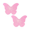 pink glitter butterfly pasties
