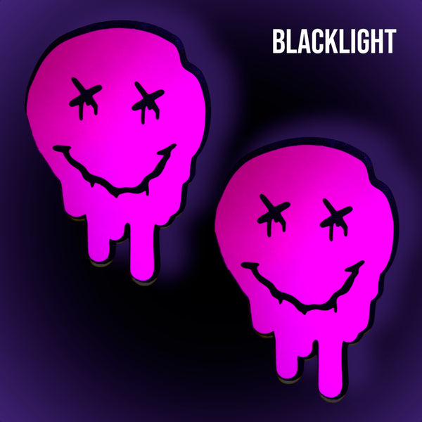 Trippy Drippy Pink Reflective Smiley Face