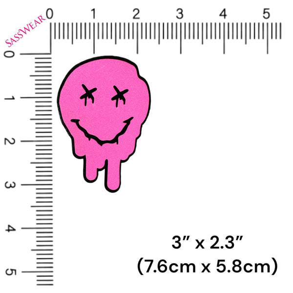 Trippy Drippy Pink Reflective Smiley Face