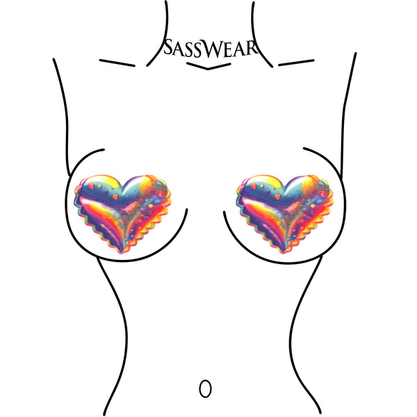 rainbow heart balloons showstoppers