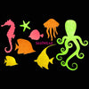 Under the Sea Neon Glow Body Stickers-Mini