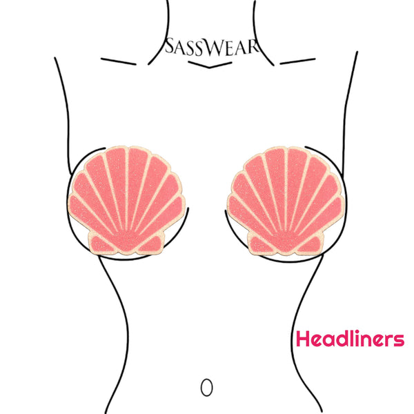 Seashell Sparkles Glitz Nips Pasties