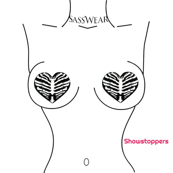 skeleton heart pasties