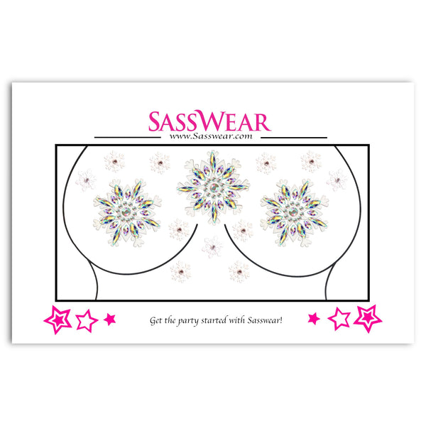Let it Snow Jeweled Snowflake Body Stickers