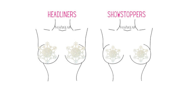 Glitz Nips Let it Snow Sparkly Snowflake Pasties