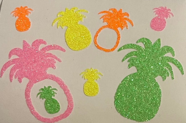 Pineapple Neon Glow Body Stickers-Mini