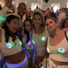 Alien LED Pasties under white shirt