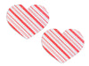 Glitz Nips Candy Striped Christmas Heart Nipple Pasties