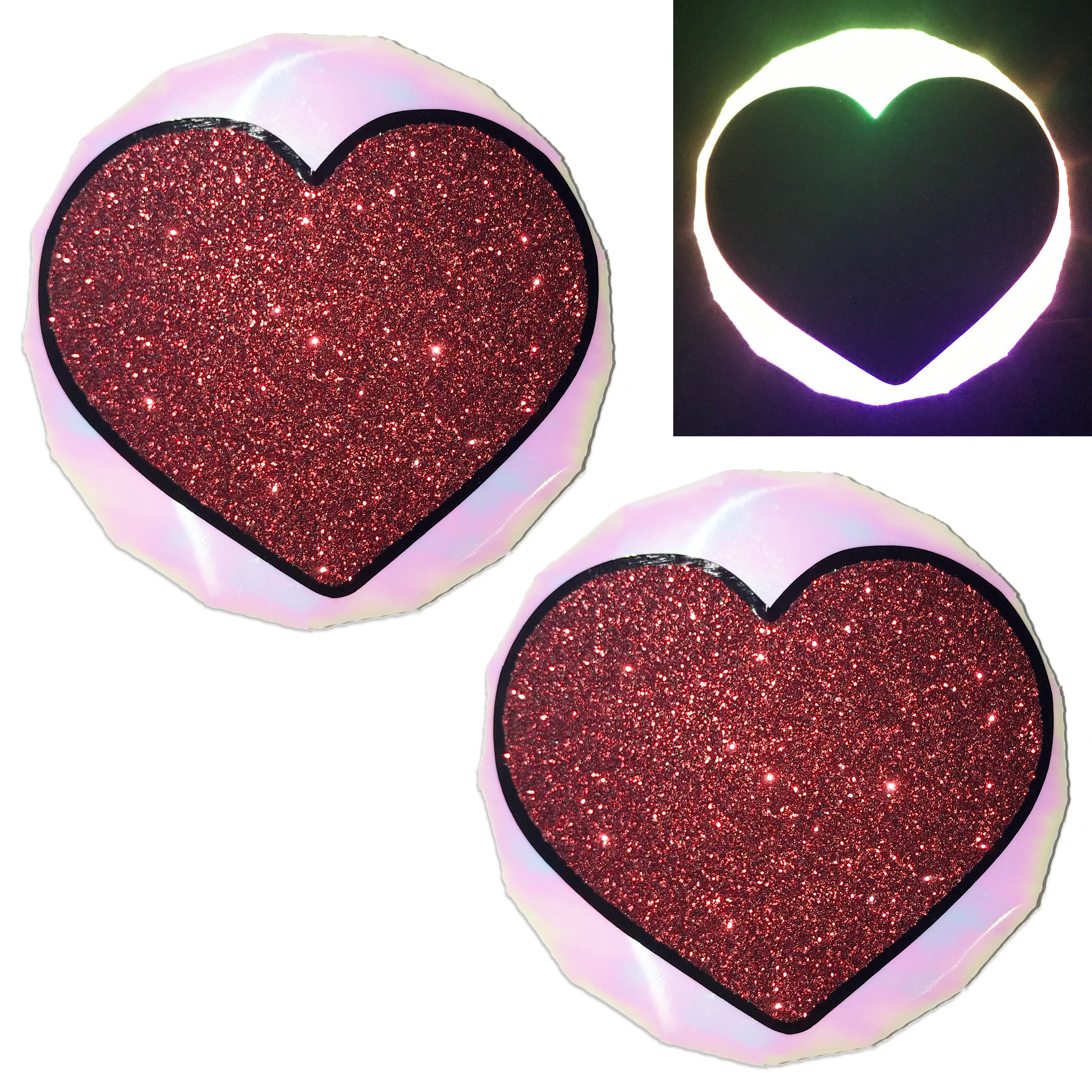 LED Nipple Pasties- Heart Clickers by Sasswear