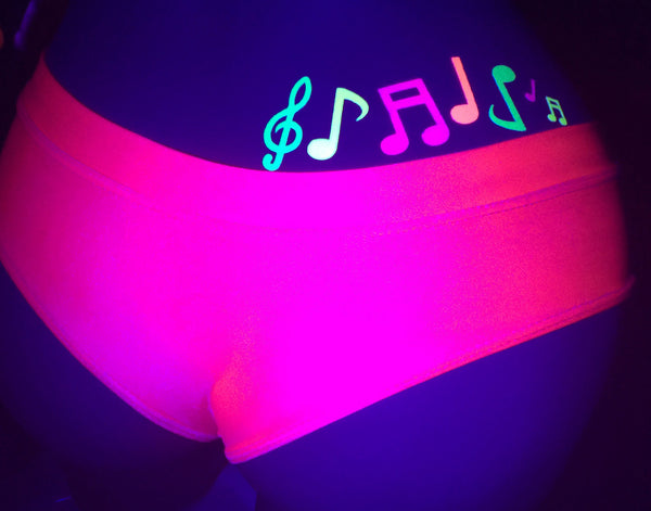 Music Notes Glow-in-the-Dark Body Stickers-Mini - Sasswear