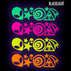 Alien/Space Blacklight Body Stickers-40 Pk - Sasswear