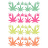 Neon Blacklight Leaf Body Stickers for Raves