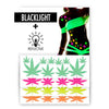 Neon Blacklight Leaf Body Stickers for Raves