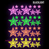 Open Stars Blacklight Body Stickers-40 Pk