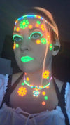 Daisy Neon Blacklight Reflective Body Stickers, 40pk-Sasswear