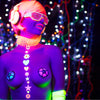 girl with glowing stickers and light up pasties