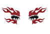 Flaming Fire Red Glitter Eye Stickers