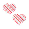 Glitz Nips Candy Striped Christmas Heart Nipple Pasties