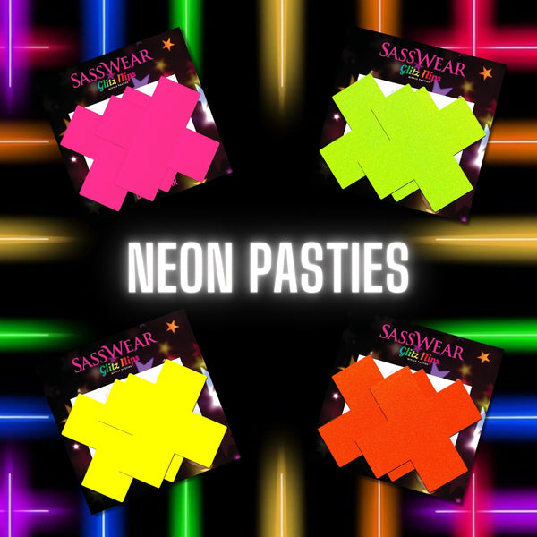 Glitz Nips Neon Orange X Pasties