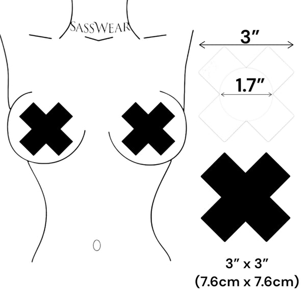 Glitz Nips Black Metallic X Pasties