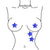 Blue Glitter Glitz Nips Star Power Nipple Pasties