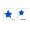 Electric Metallic Blue Star Glitz Nips Pasties