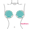 Seashell Sparkles Blue Glitz Nips Pasties