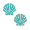 Seashell Sparkles Blue Glitz Nips Pasties