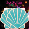 Seashell Sparkles Blue Glitz Nips Pasties