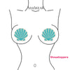 Seashell Sparkles Blue Glitz Nips Pasties