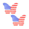 American Flag Butterfly Red, White, Blue Glitz Nips Pasties